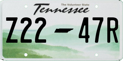 TN license plate Z2247R