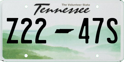TN license plate Z2247S