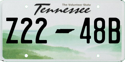 TN license plate Z2248B