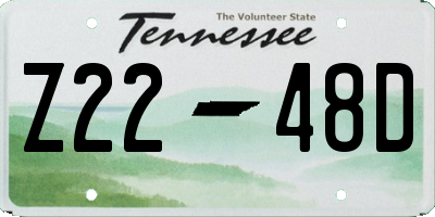 TN license plate Z2248D