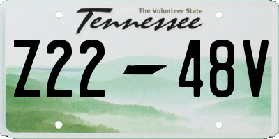 TN license plate Z2248V