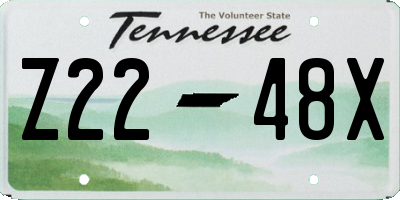 TN license plate Z2248X
