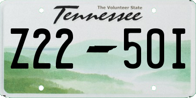 TN license plate Z2250I