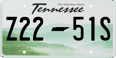 TN license plate Z2251S