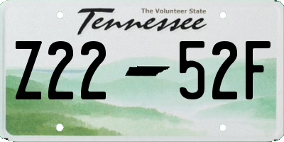 TN license plate Z2252F