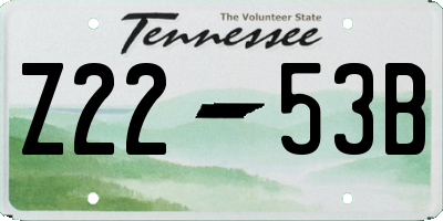 TN license plate Z2253B