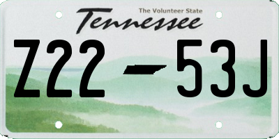 TN license plate Z2253J