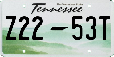 TN license plate Z2253T