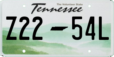 TN license plate Z2254L