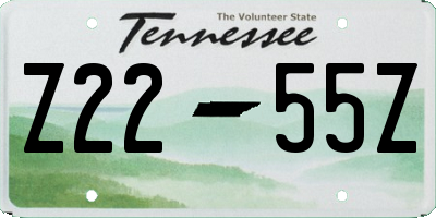 TN license plate Z2255Z