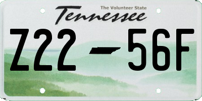 TN license plate Z2256F