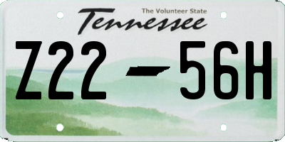 TN license plate Z2256H