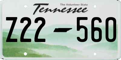 TN license plate Z2256O