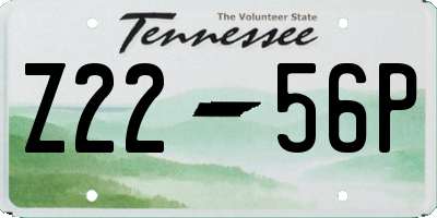 TN license plate Z2256P