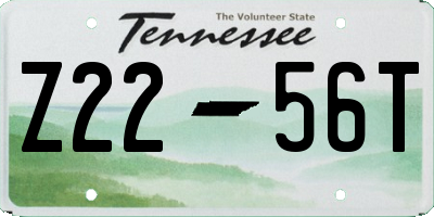 TN license plate Z2256T