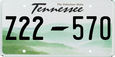 TN license plate Z2257O
