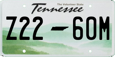 TN license plate Z2260M