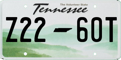 TN license plate Z2260T