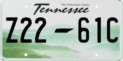 TN license plate Z2261C