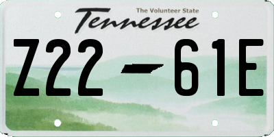 TN license plate Z2261E