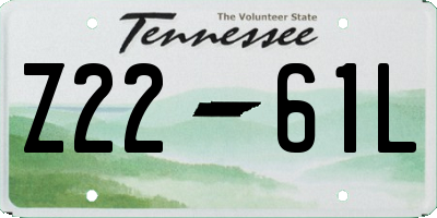 TN license plate Z2261L