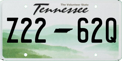 TN license plate Z2262Q
