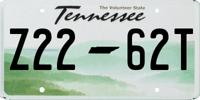 TN license plate Z2262T