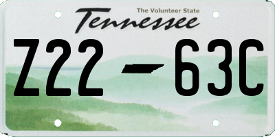 TN license plate Z2263C