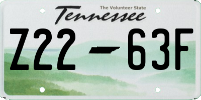 TN license plate Z2263F