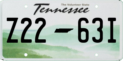 TN license plate Z2263I