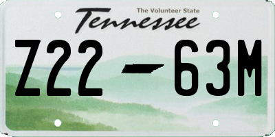 TN license plate Z2263M