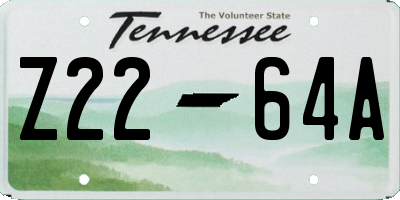 TN license plate Z2264A