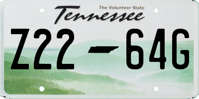 TN license plate Z2264G