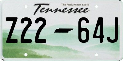 TN license plate Z2264J