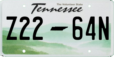 TN license plate Z2264N