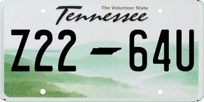 TN license plate Z2264U