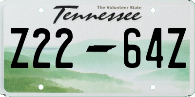 TN license plate Z2264Z