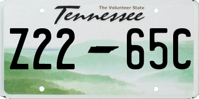 TN license plate Z2265C