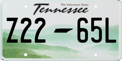 TN license plate Z2265L