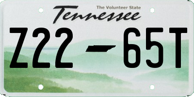 TN license plate Z2265T