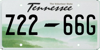 TN license plate Z2266G