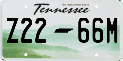 TN license plate Z2266M