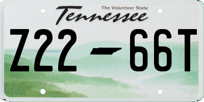 TN license plate Z2266T