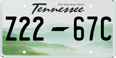 TN license plate Z2267C