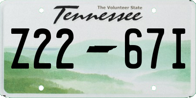 TN license plate Z2267I