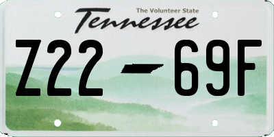 TN license plate Z2269F