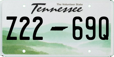 TN license plate Z2269Q