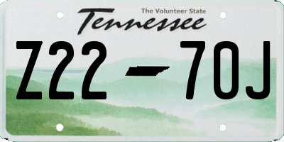 TN license plate Z2270J