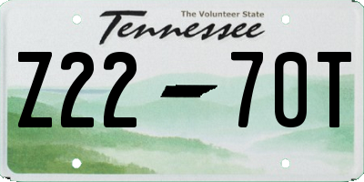 TN license plate Z2270T