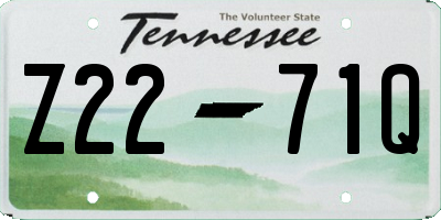 TN license plate Z2271Q